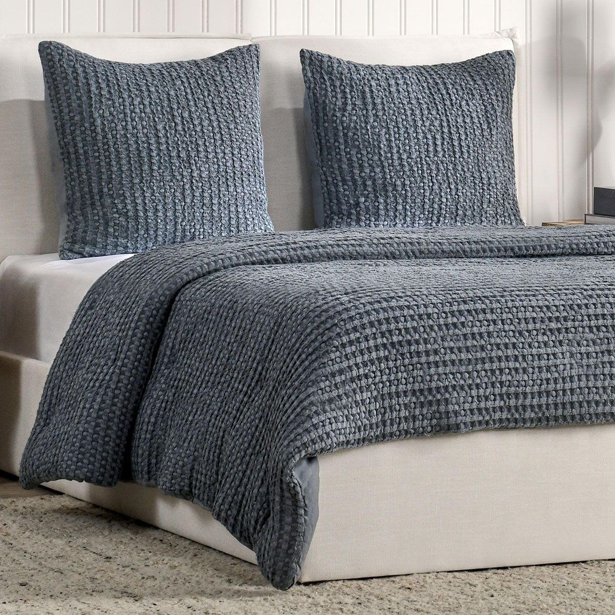 Colmar - 3 Piece Queen Quilt Set - Marina Blue