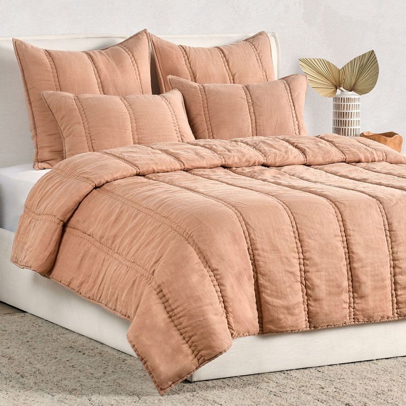 Rowen - King Quilt - Clay