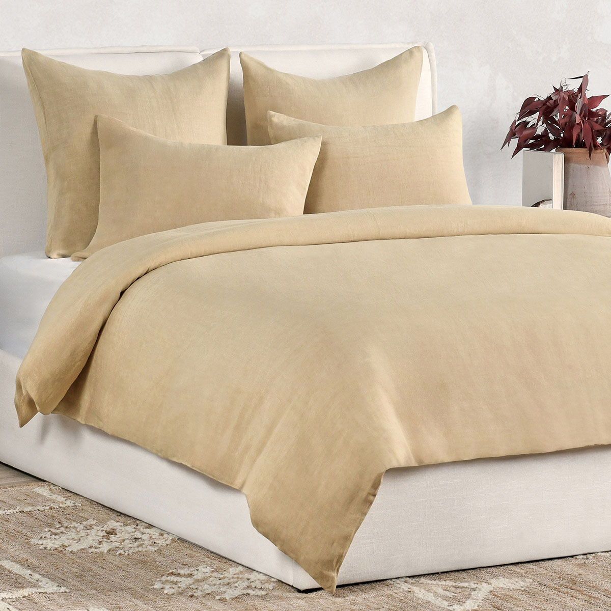 Paloma - Queen Hemp Duvet - Ochre
