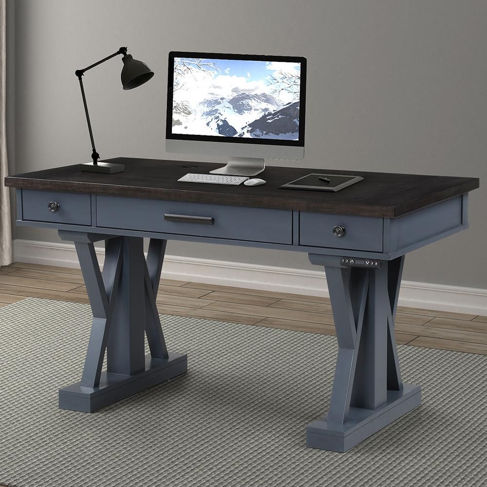 Americana Modern - Power Lift Desk - Denim