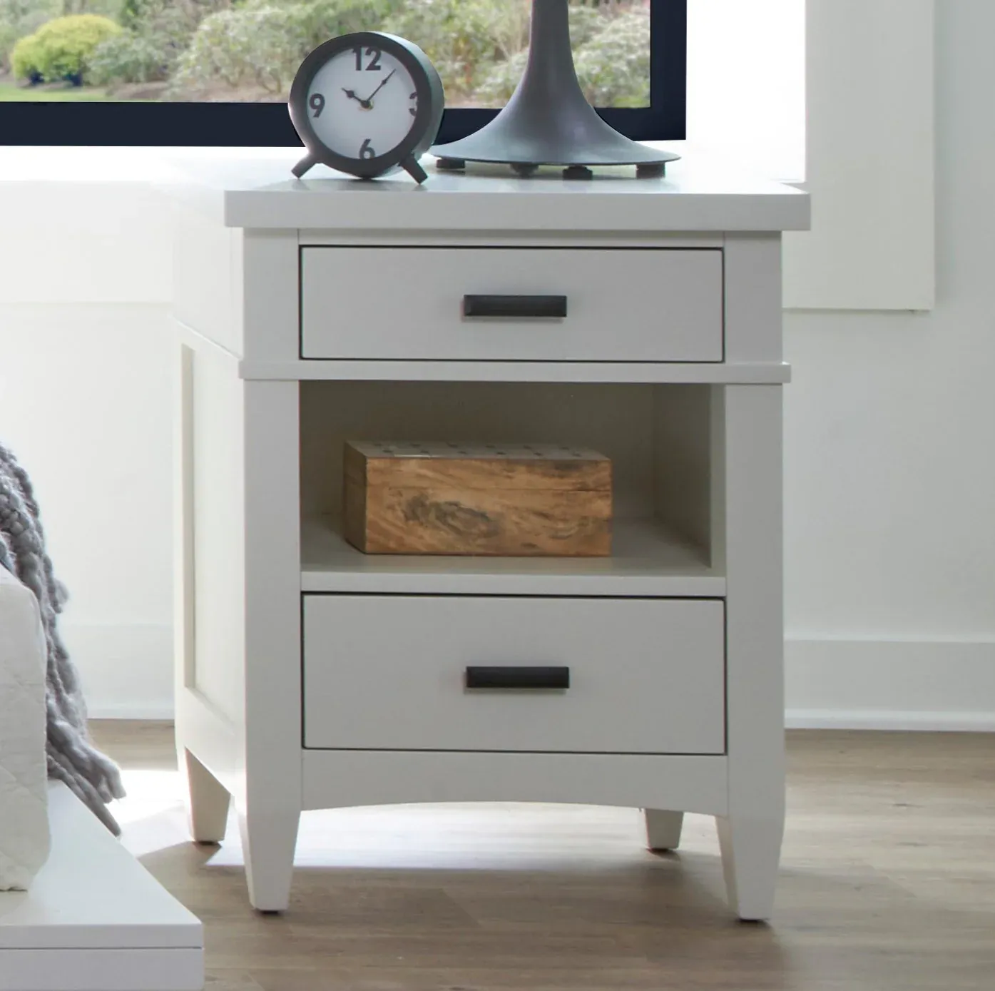 Americana Modern Bedroom - 2 Drawer Nightstand - Cotton