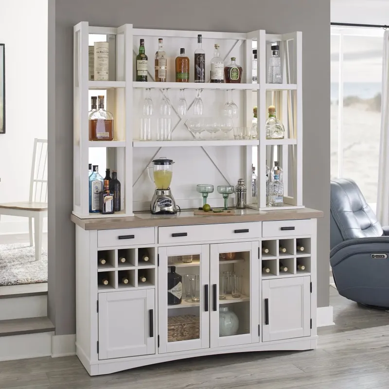 Americana Modern Dining - Buffet and Open Hutch - Cotton