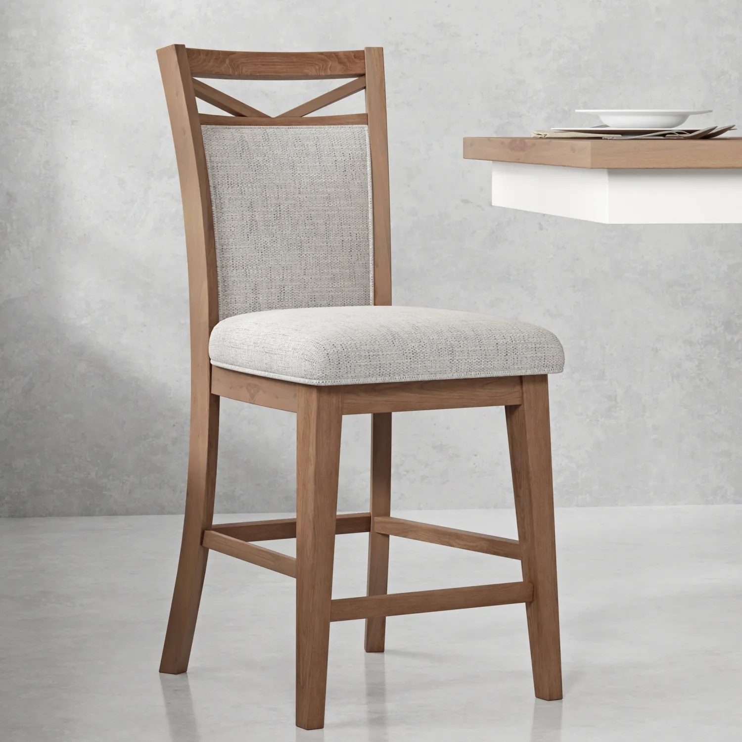 Americana Modern Dining - Upholstered Counter Chair (Set of 2) - Cotton