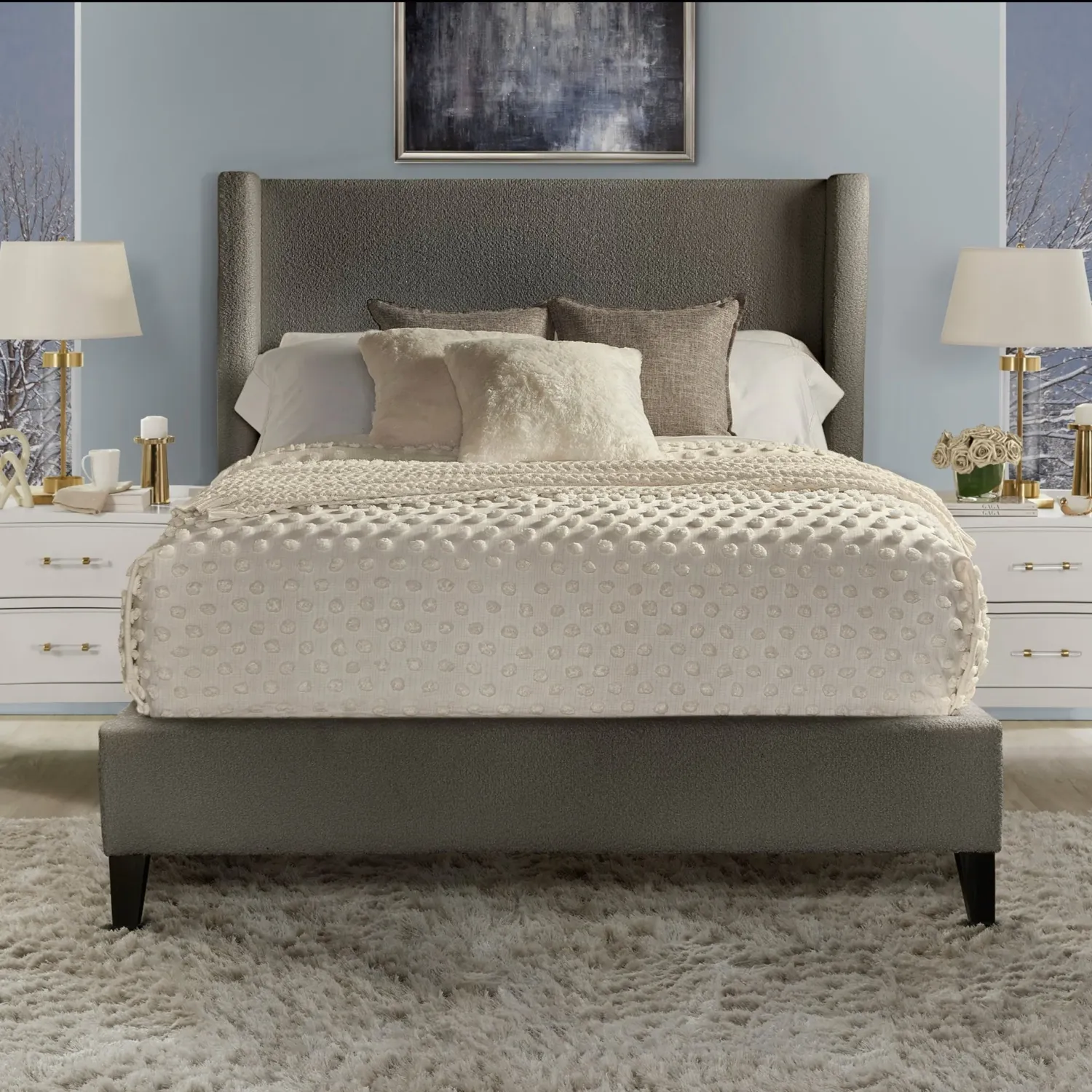 Angel - King Bed - Himalaya Charcoal