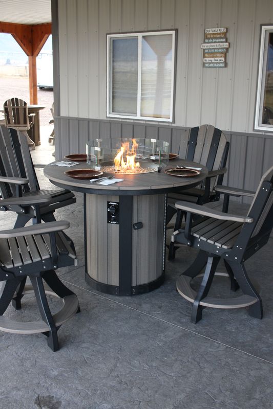 48" Round Fire Table Counter Height
