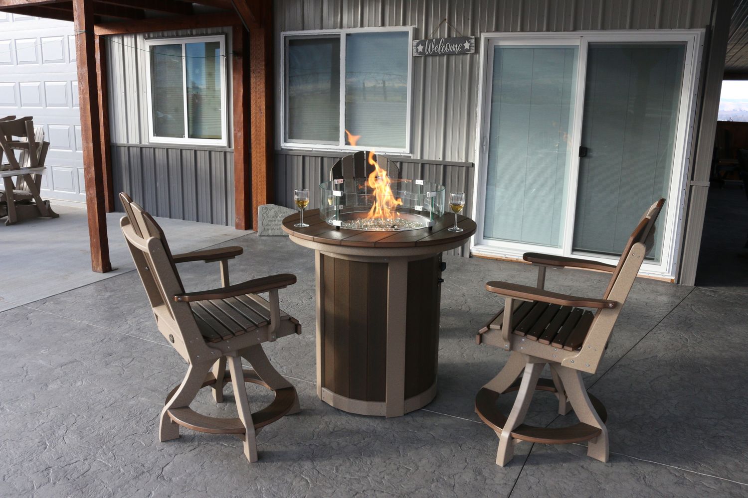 38" Round Fire Pit Counter Height