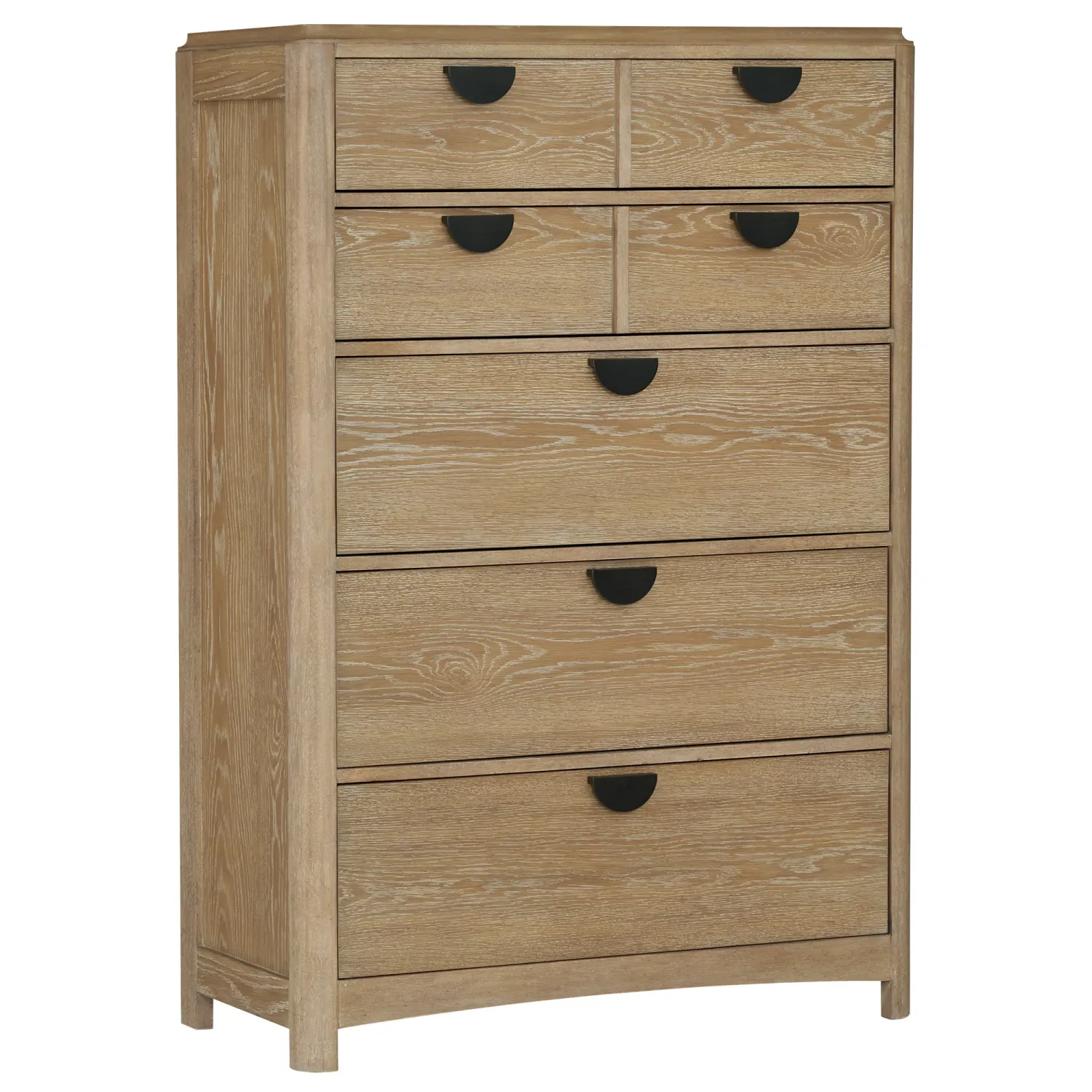 Escape - Bedroom 5 Drawer Chest With Cedar Bottom - Glazed Natural Oak
