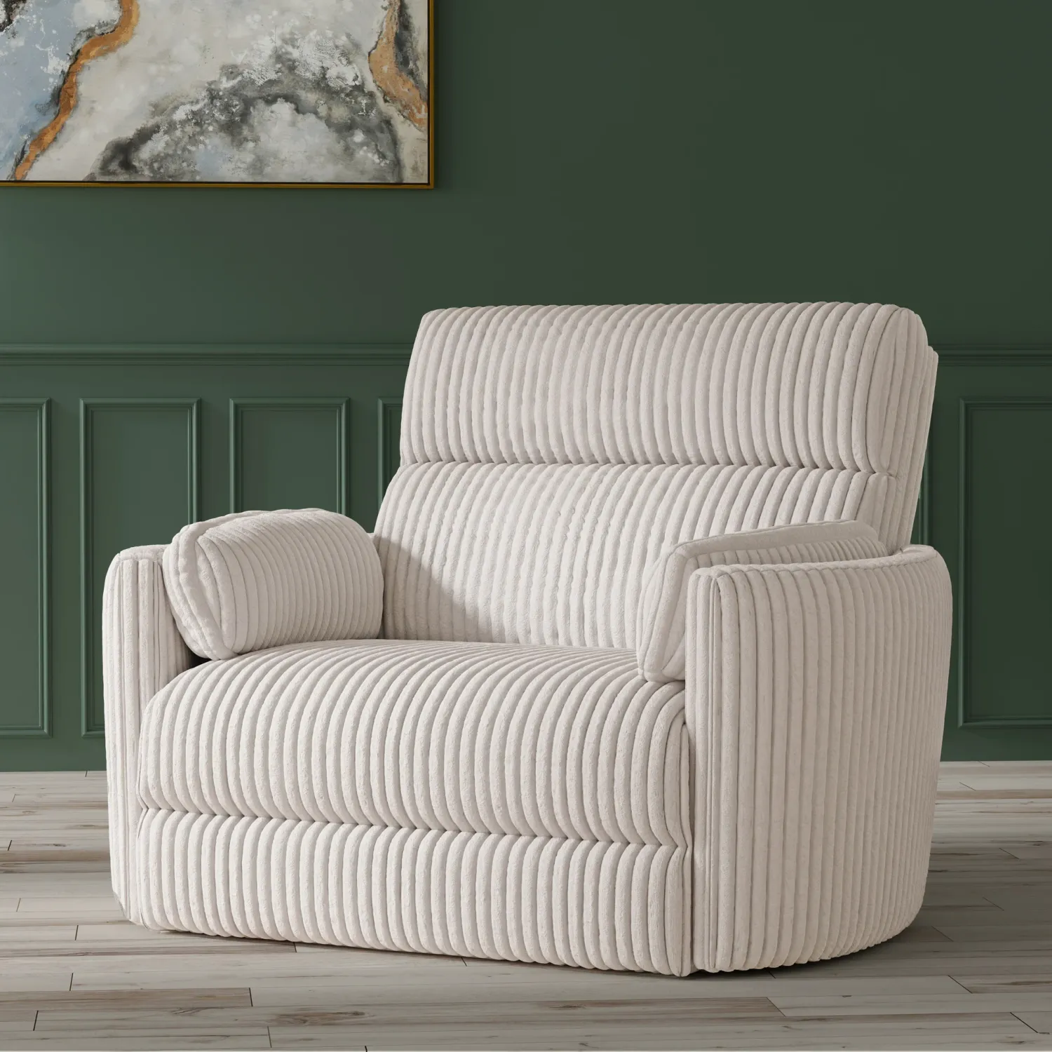 Radius Xl - Extra Wide Power Glider Recliner - Mega Ivory