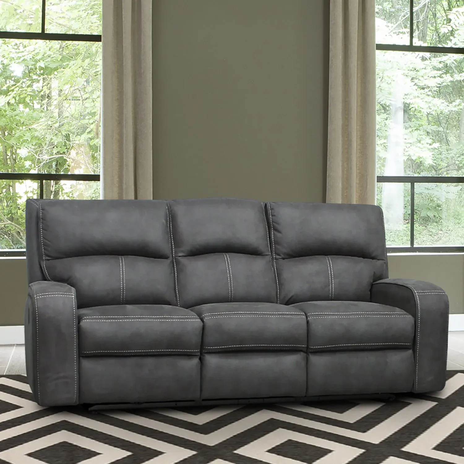 Polaris - Power Sofa - Slate