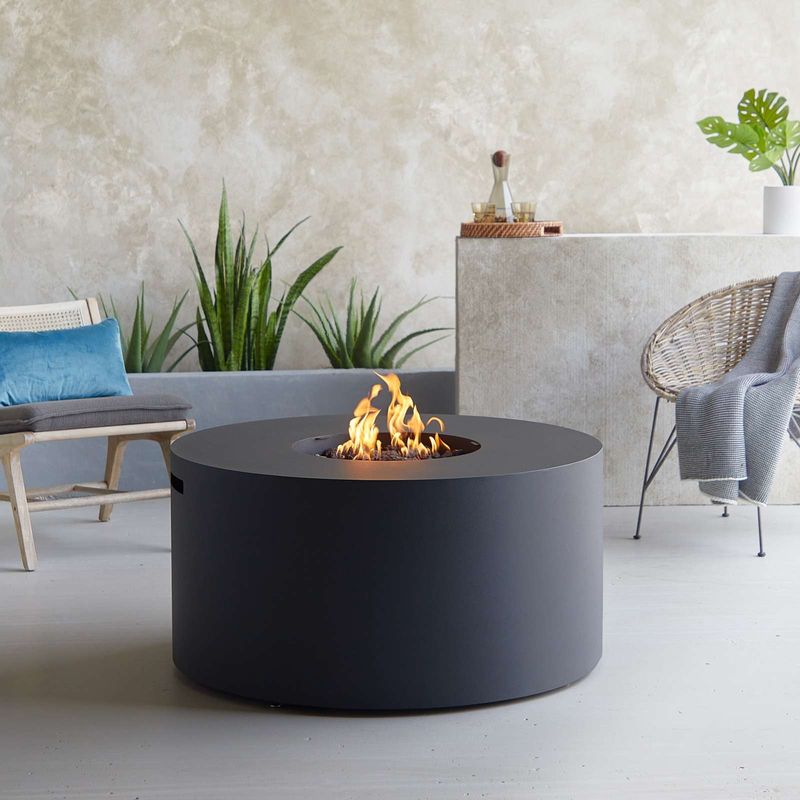 Liberty Round Fire Pit Table With Hidden Propane Tank