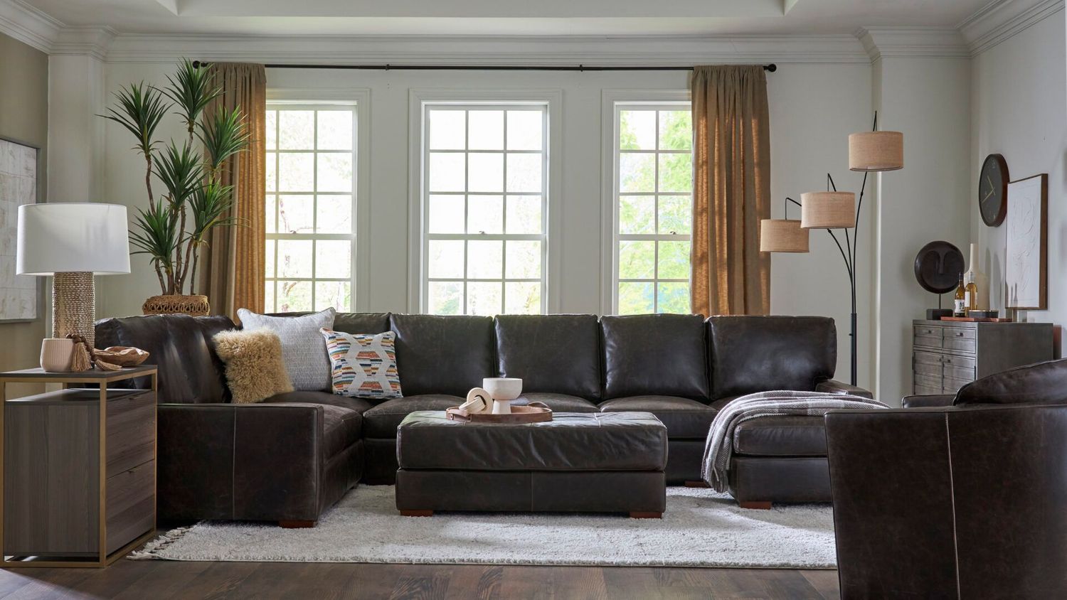 USA Premium Leather Sectional