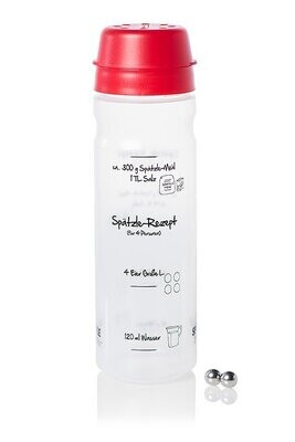 Original Spätzle-Shaker ROT (875ml) 4 Portionen Spätzle selber machen in 3 Minuten