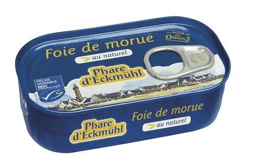 Foie de morue au naturel - 121gr