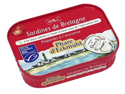 Sardines à l&#39;huile d&#39;olive et à la tomate - 135gr