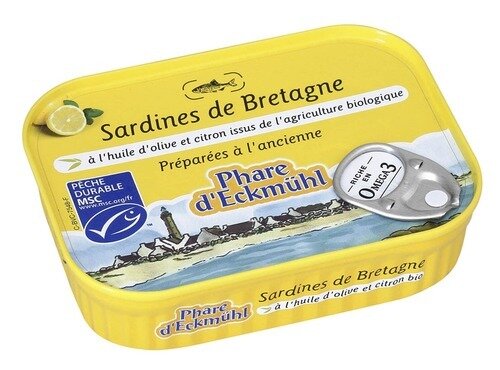 Sardines à l&#39;huile d&#39;olive et citron - 135gr