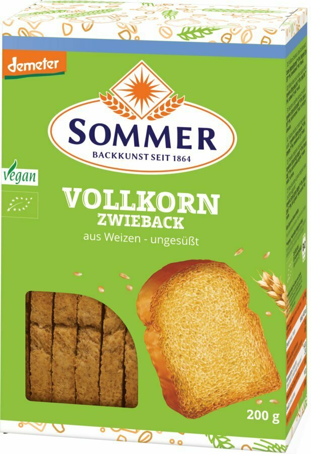 Biscottes complètes (sans sucre) - 200gr