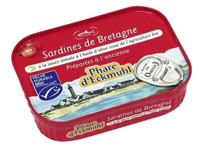 Sardines à l&#39;huile d&#39;olive et à la tomate - 135gr
