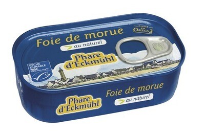 Foie de morue au naturel - 121gr