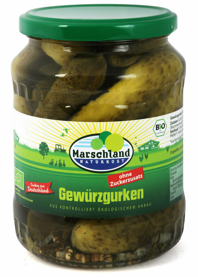 Gros cornichons sans sucre - 670gr
