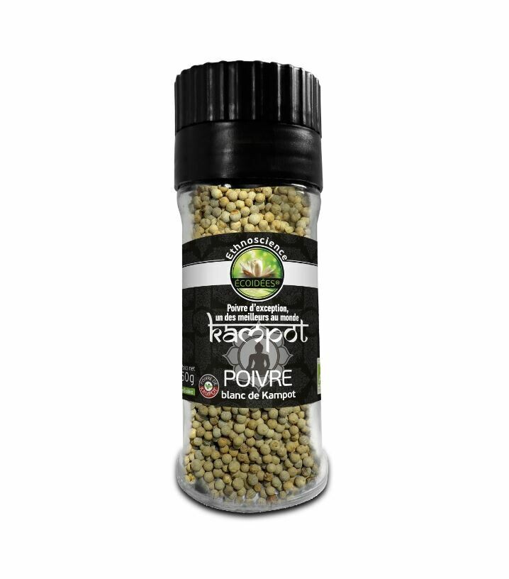 Poivre Blanc Kâmpôt  (Moulin) - 50gr