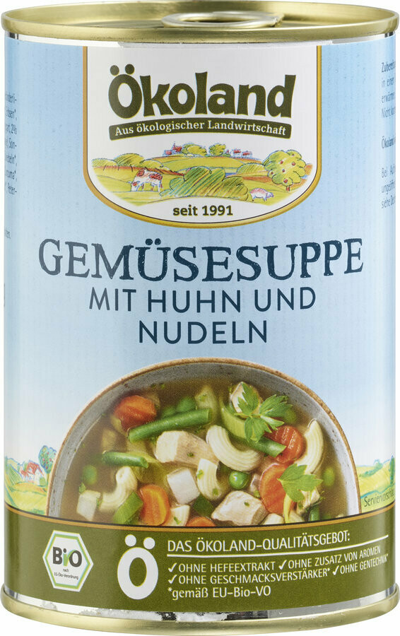 Soupe de légumes avec poulet - 400gr