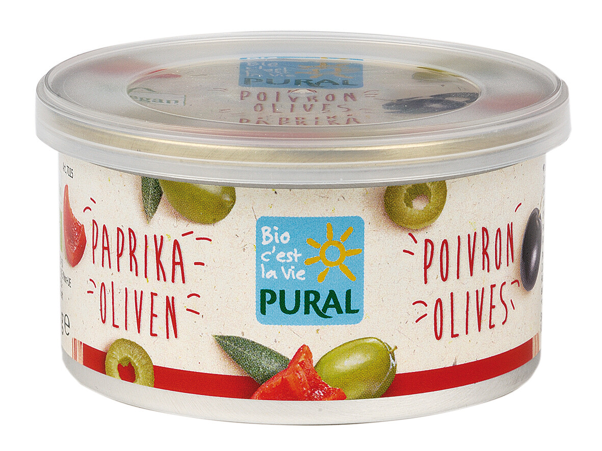 Pâté végétal olives poivrons - 125gr