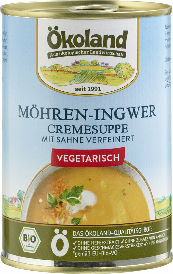 Möhren-Ingwer Cremesuppe. vegetarisch - 400gr