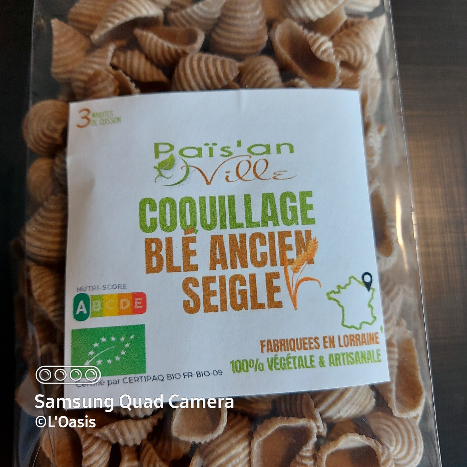 ◊ Coquillages blé ancien et seigle - 300gr