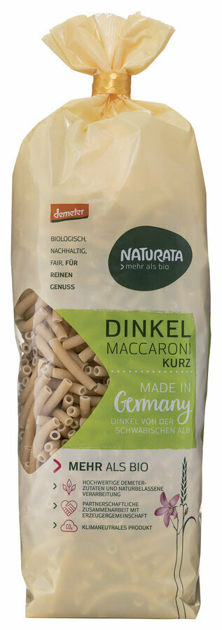 Dinkel Maccaroni kurz &amp; hell - 500gr