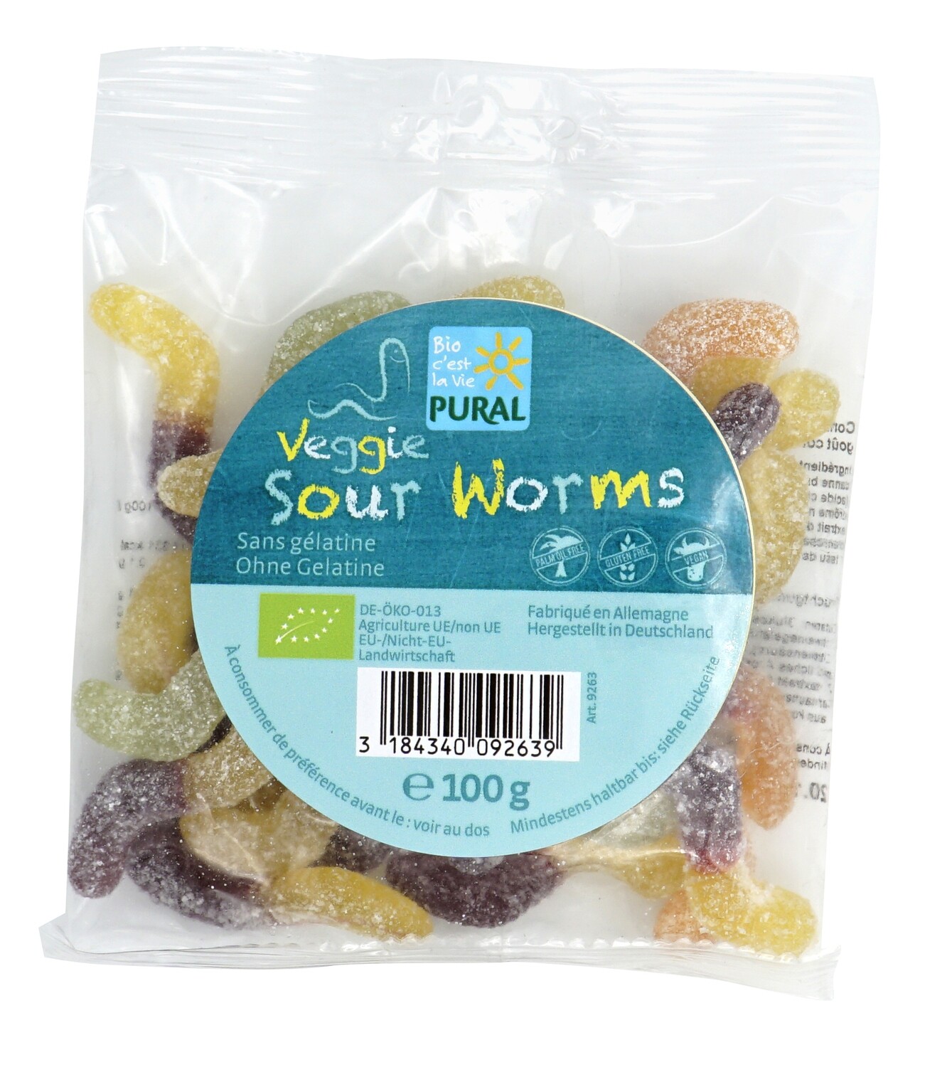 Veggie Sour Worms - 100gr