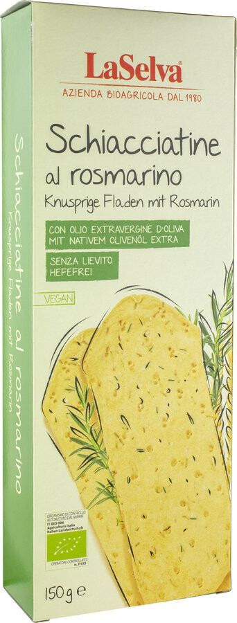 Knusprige Fladen mit Rosmarin - Schiacciatina - 150gr