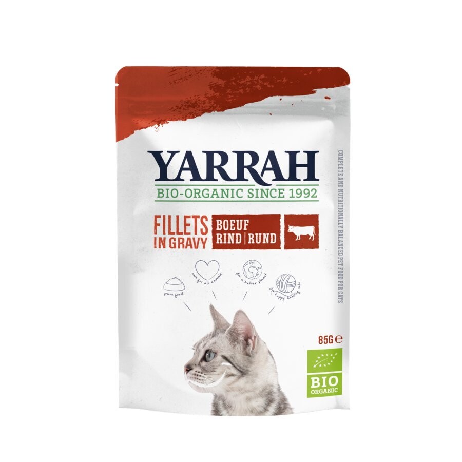 Katzen Pouch Filets mit Rind in Soße - 85gr