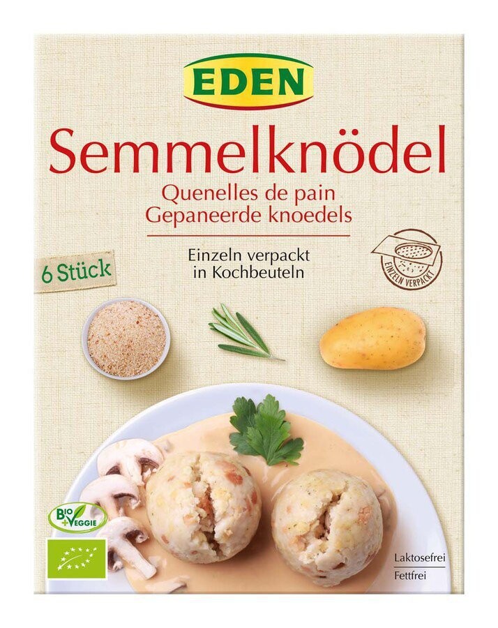 Semmelknödel - 6 Stück einzeln im Kochbeutel - 200gr