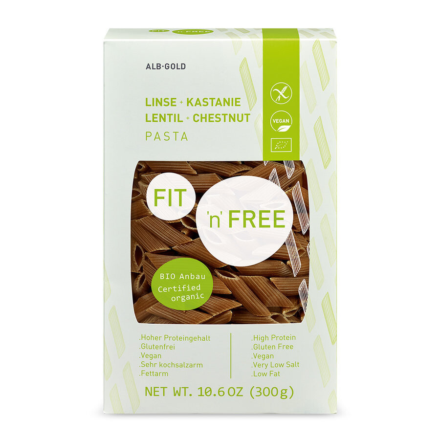 Fit &#39;n&#39; Free Penne Linse + Kastanie /glf - 300gr