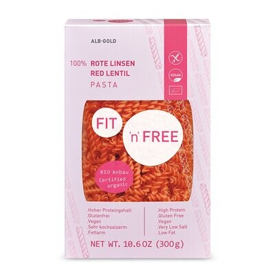 Fit &#39;n&#39; Free Fusilli Rote Linsen /glf - 300gr