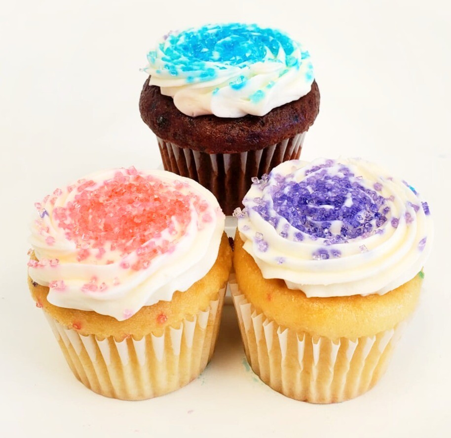 Mini Sugar Crystals Cupcakes