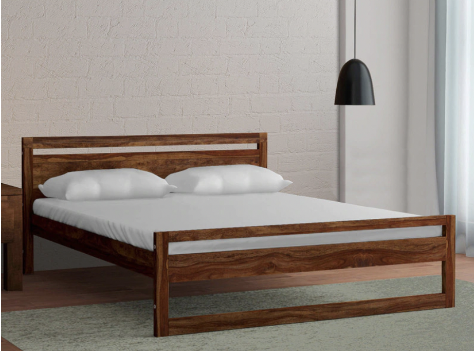 Delta Double Bed Teak Finish