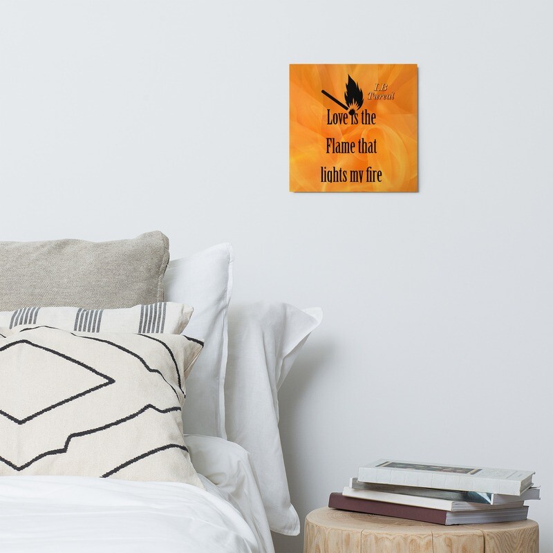  love is the fire Metal prints