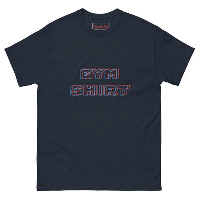gym shirt black blue and red Men&#39;s classic tee