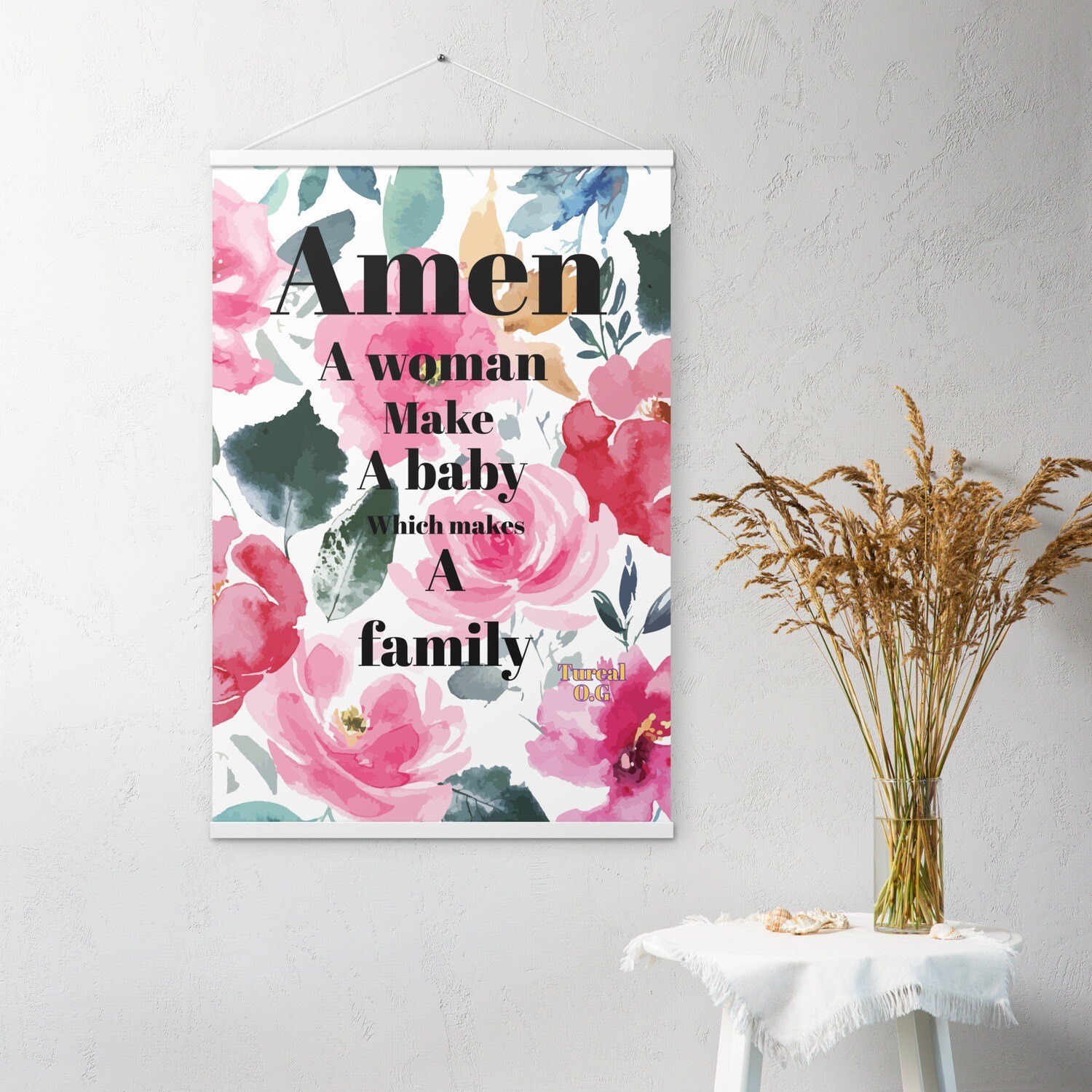 a family Poster with hangers