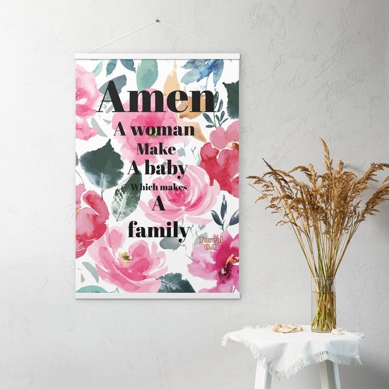 a family Poster with hangers