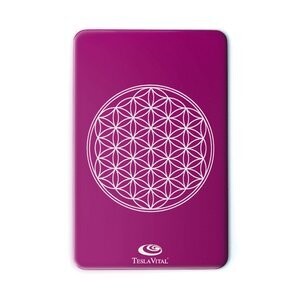 Teslaplatte® Karte purpur - Blume des Lebens
