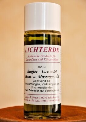 LICHTERDE Kupfer-Lavendel Haut-u.Massageöl