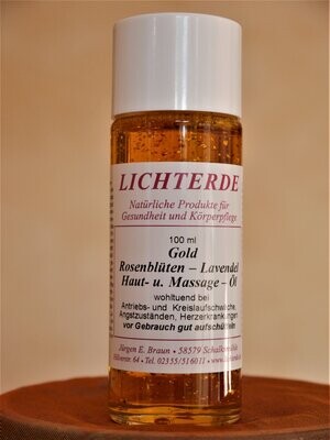 LICHTERDE Gold-Rose-Lavendel Haut- und Massageöl