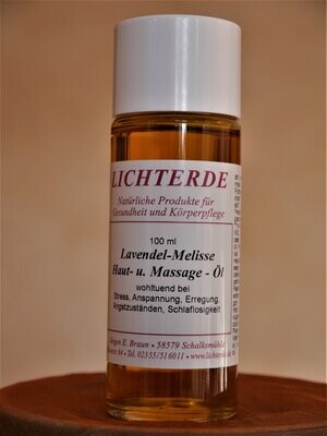 LICHTERDE Lavendel-Melisse Haut- u.Massageöl