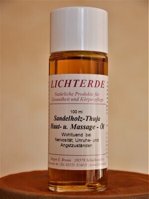 LICHTERDE Sandelholz-Thuja Haut- und Massageöl