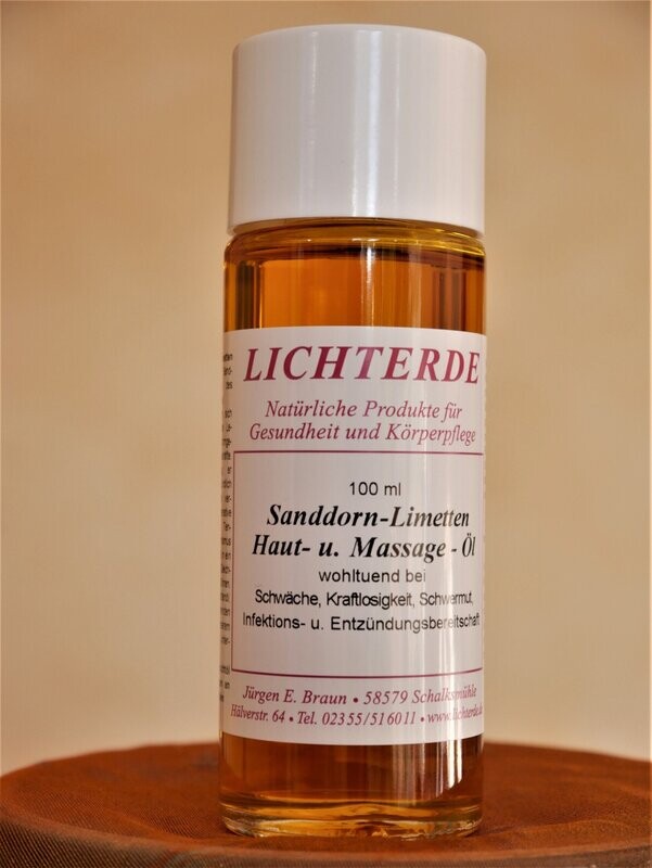 LICHTERDE Sanddorn-Limetten Haut- und Massageöl LICHTERDE Sanddorn-Limetten Haut- und Massageöl