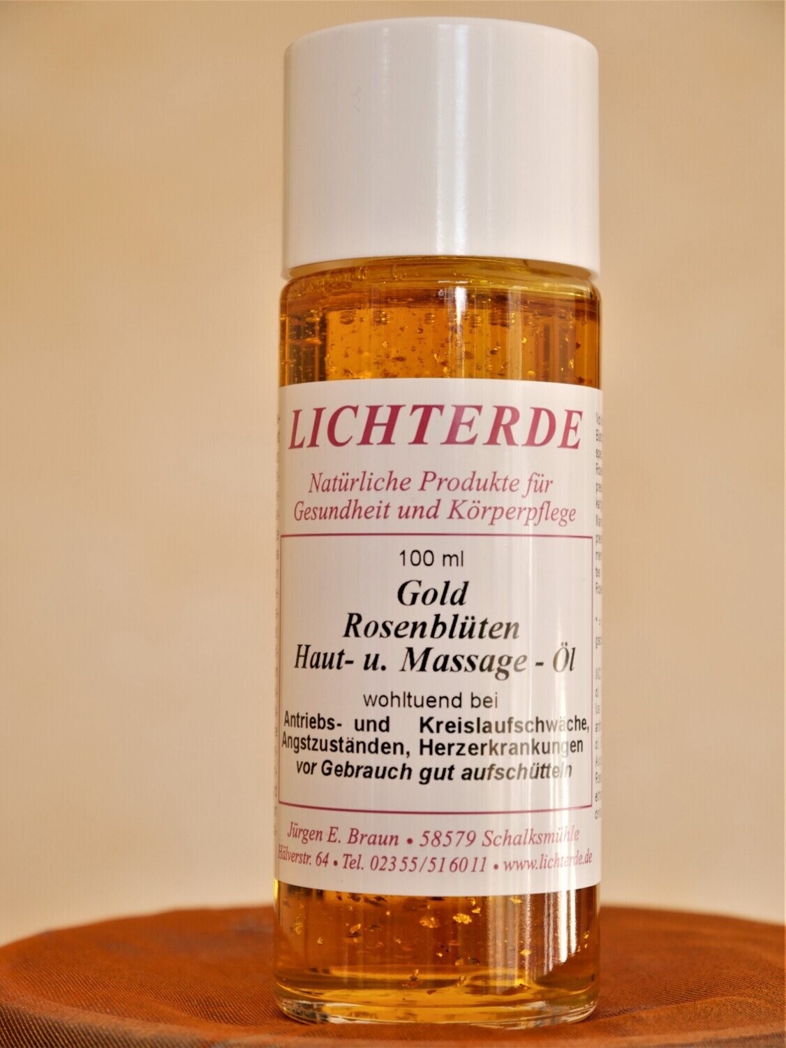 LICHTERDE Gold-Rose Haut- und Massageöl
