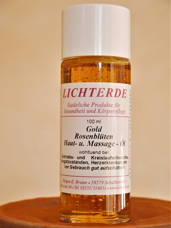LICHTERDE Gold-Rose Haut- und Massageöl