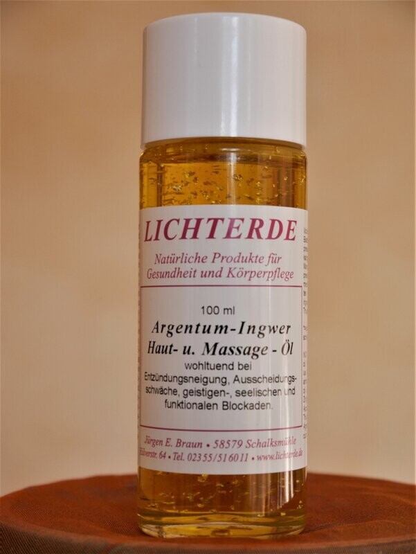 LICHTERDE Argentum-Ingwer Haut- u.Massageöl